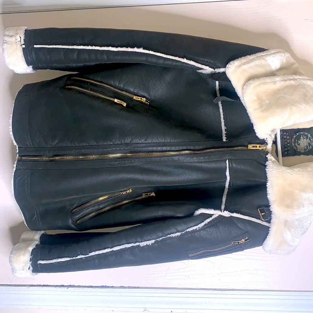 Green fur coat